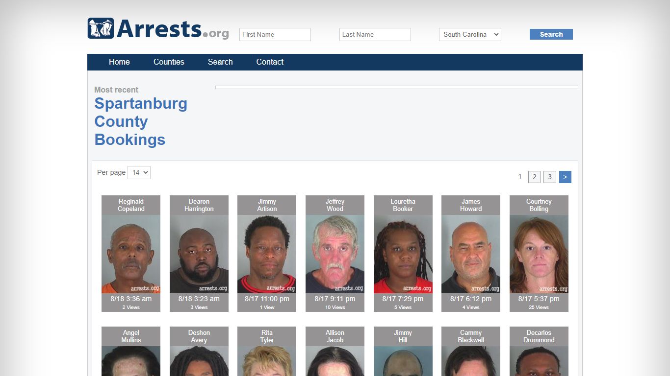 Spartanburg County Arrests and Inmate Search
